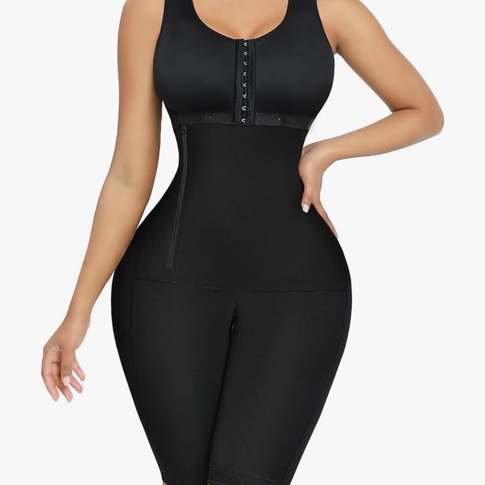 Black Full-Length Seamless Shapewear Bodysuit